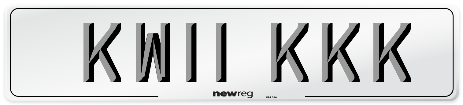 KW11 KKK Number Plate from New Reg